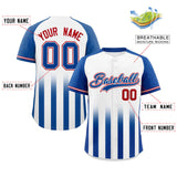 Custom for Adults Raglan Sleeves Gradient Thick Stripe Authentic Baseball Jersey