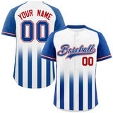 Custom for Adults Raglan Sleeves Gradient Thick Stripe Authentic Baseball Jersey