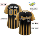 Custom for Men/Women Raglan Sleeves Gradient Thick Stripe Authentic Baseball Jersey