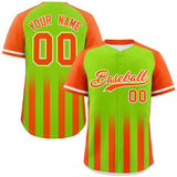 Custom Special style Raglan Sleeves Gradient Thick Stripe Authentic Baseball Jersey