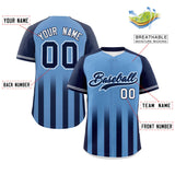 Custom Special style Raglan Sleeves Gradient Thick Stripe Authentic Baseball Jersey