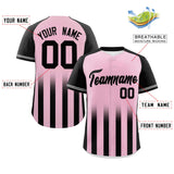 Custom Raglan Sleeves Gradient Thick Stripe for Men/Women Authentic Baseball Jersey