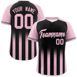 Custom Raglan Sleeves Gradient Thick Stripe for Men/Women Authentic Baseball Jersey