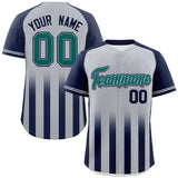 Custom Raglan Sleeves Gradient Thick Stripe Special style Authentic Baseball Jersey