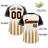 Custom Raglan Sleeves Gradient Thick Stripe Classic Style Authentic Baseball Jersey