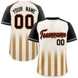 Custom Raglan Sleeves Gradient Thick Stripe Classic Style Authentic Baseball Jersey