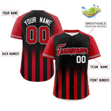 Custom Raglan Sleeves Gradient Thick Stripe Classic Style Authentic Baseball Jersey