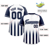 Custom Raglan Sleeves Gradient Thick Stripe Classic Style Authentic Baseball Jersey