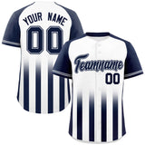 Custom Raglan Sleeves Gradient Thick Stripe Classic Style Authentic Baseball Jersey