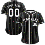 Custom Stripe Fashion Personalized Logo Star Pattern Authentic Baseball Jersey