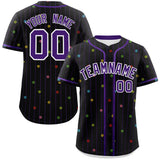 Custom Stripe Fashion Personalized Classic Style Star Pattern Authentic Baseball Jersey