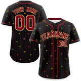 Custom Logo for Men Stripe Fashion Personalized Star Pattern Authentic Baseball Jersey