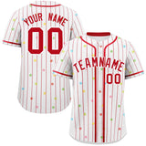 Custom Stripe Fashion Personalized Logo Star Pattern Authentic Baseball Jersey