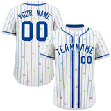 Custom Stripe Fashion Personalized Your Style Star Pattern Authentic Baseball Jersey