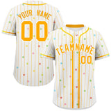 Custom Stripe Fashion Personalized Classic Style Star Pattern Authentic Baseball Jersey