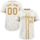 Custom Stripe Fashion Personalized Name/Number Star Pattern Authentic Baseball Jersey