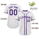 Custom Stripe Fashion Personalized Name/Number Star Pattern Authentic Baseball Jersey