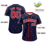 Custom Stripe Fashion Personalized Your Style Star Pattern Authentic Baseball Jersey