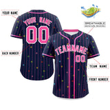 Custom Stripe Fashion Personalized Your Style Star Pattern Authentic Baseball Jersey