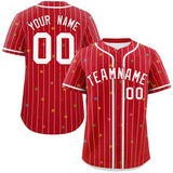 Custom Logo for Men Stripe Fashion Personalized Star Pattern Authentic Baseball Jersey