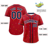 Custom Stripe Fashion Personalized Classic Style Star Pattern Authentic Baseball Jersey