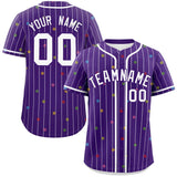 Custom Stripe Fashion Personalized Jersey for Adult Star Pattern Authentic Baseball Jersey