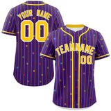 Custom Stripe Fashion Personalized Big Size Star Pattern Authentic Baseball Jersey