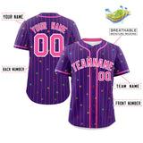 Custom Stripe Fashion Personalized Jersey for Men Star Pattern Authentic Baseball Jersey