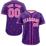 Custom Stripe Fashion Personalized Jersey for Men Star Pattern Authentic Baseball Jersey