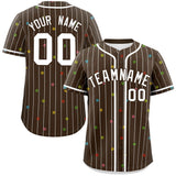 Custom Logo for Men Stripe Fashion Personalized Star Pattern Authentic Baseball Jersey