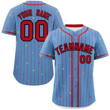 Custom Logo for Men Stripe Fashion Personalized Star Pattern Authentic Baseball Jersey