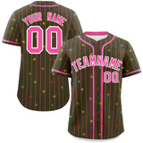 Custom Stripe Fashion Personalized Name/Number Star Pattern Authentic Baseball Jersey