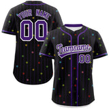 Custom Name Stripe Fashion Personalized Star Pattern Authentic Baseball Jersey