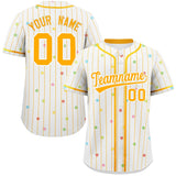 Custom Name Stripe Fashion Personalized Star Pattern Authentic Baseball Jersey