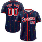 Custom Name/Number Stripe Fashion Personalized Star Pattern Authentic Baseball Jersey