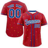 Custom Name/Number Stripe Fashion Personalized Star Pattern Authentic Baseball Jersey