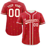 Custom Name Stripe Fashion Personalized Star Pattern Authentic Baseball Jersey