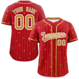 Custom Classic Style Stripe Fashion Personalized Star Pattern Authentic Baseball Jersey