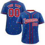 Custom Classic Style Stripe Fashion Personalized Star Pattern Authentic Baseball Jersey