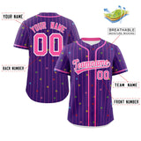 Custom Classic Style Stripe Fashion Personalized Star Pattern Authentic Baseball Jersey