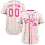 Custom Your Style for Men Stripe Fashion Personalized Star Pattern Authentic Baseball Jersey