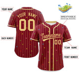 Custom Your Style for Men Stripe Fashion Personalized Star Pattern Authentic Baseball Jersey