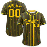 Custom Name/Number Stripe Fashion Personalized Star Pattern Authentic Baseball Jersey