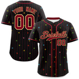 Custom Stripe Fashion Personalized Name Star Pattern Authentic Baseball Jersey