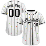 Custom Stripe Fashion Personalized Name Star Pattern Authentic Baseball Jersey