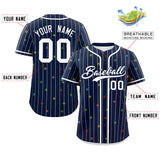 Custom Stripe Fashion Personalized Name Star Pattern Authentic Baseball Jersey