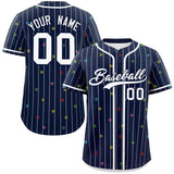 Custom Stripe Fashion Personalized Name Star Pattern Authentic Baseball Jersey