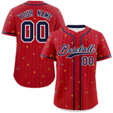 Custom Stripe Fashion Personalized Star Pattern Authentic Baseball Jersey for Men