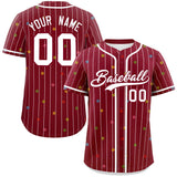 Custom Stripe Fashion Personalized Star Pattern Authentic Baseball Jersey Classic Style