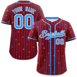 Custom Stripe Fashion Personalized Star Pattern Authentic Baseball Jersey Special style